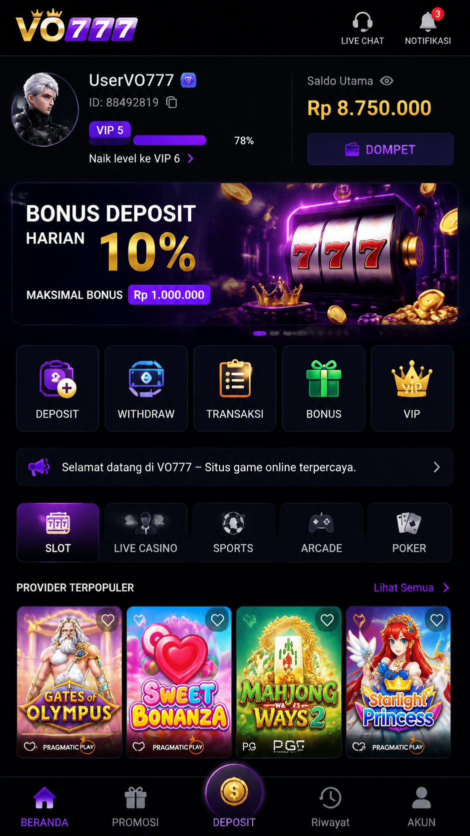 Screenshot 3 vo777